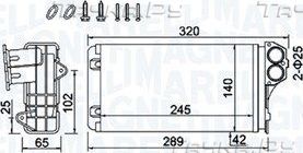 Радиатор отопителя (печки) Magneti Marelli. Артикул 350218416000