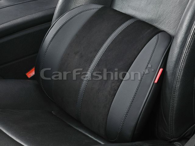 Подушки под поясницу CarFashion Flex ортопедическая L экокожа/замша, цвет Черный/Черный/Черный. Артикул 41569