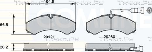 Тормозные колодки Comline. Артикул CBP16031