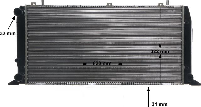 Радиатор охлаждения двигателя Mahle Behr для Audi Cabriolet 1993-1998. Артикул CR 1415 000S