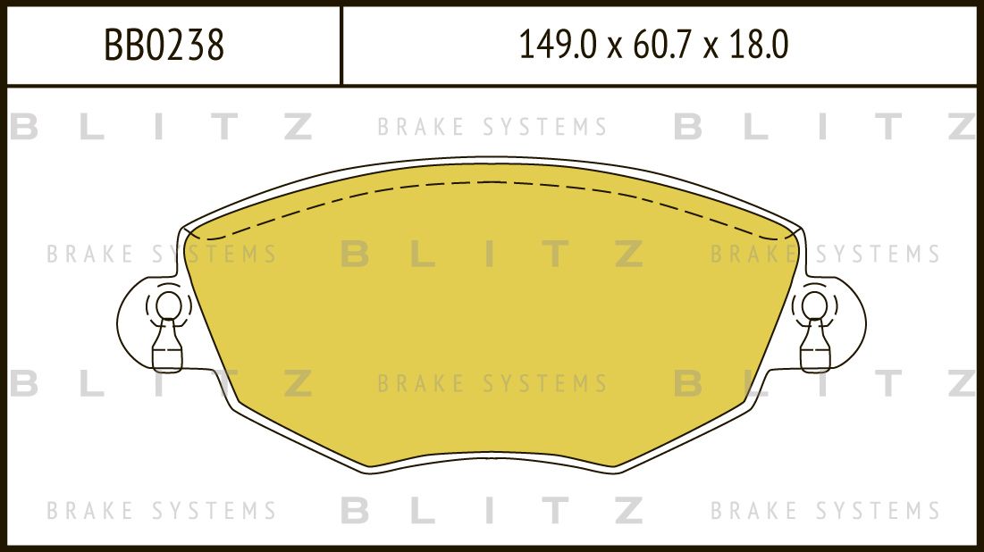 Колодки тормозные дисковые передние Ford Mondeo III 1.8i-2.5i/2.0Di 00 (Blitz). Артикул BB0238