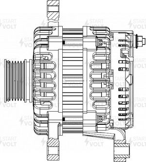 Генератор StartVOLT для ГАЗ Соболь 2007-2025. Артикул LG 0303