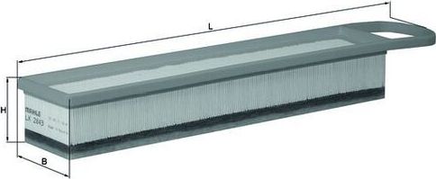 Воздушный фильтр Mahle. Артикул LX 2843