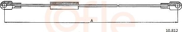 Трос ручника (тросик ручного тормоза) Cofle. Артикул 92.10.812