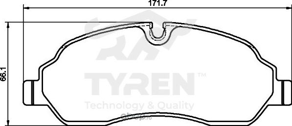 Колодки тормозные (Tyren). Артикул TYR1213731