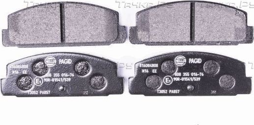 Тормозные колодки Hella задние для Mazda 626 V (GF) 1999-2002. Артикул 8DB 355 016-761