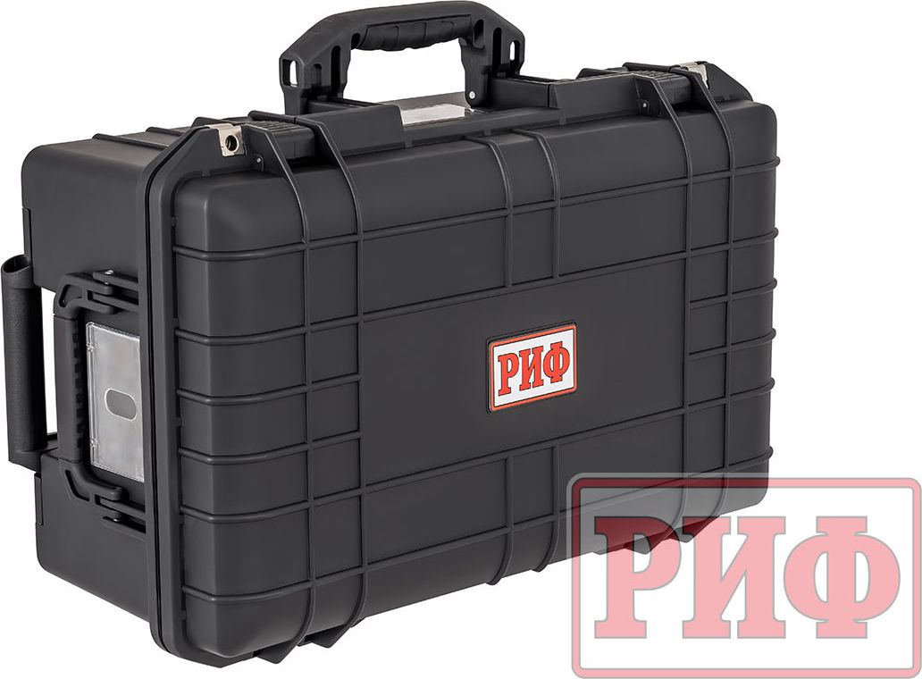 Кейс пластиковый защитный ударопрочный РИФ 558х355х228 мм IP67 на колесах с телескопической ручкой. Артикул WRT-70