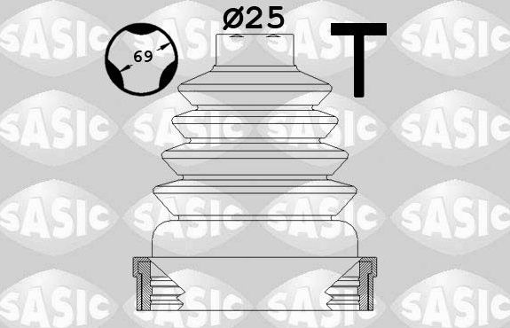 Пыльник ШРУСа внутренний Sasic передний для Renault Logan II 2007-2026. Артикул 1904023