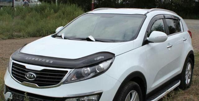Дефлектор VT52 для капота Kia Sportage III 2010-2015. Артикул KA20VT