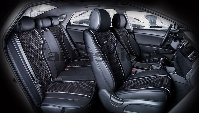 Накидки универсальные CarFashion Element Plus для авто, цвет Черный/Черный/Серый/Серый. Артикул 22493