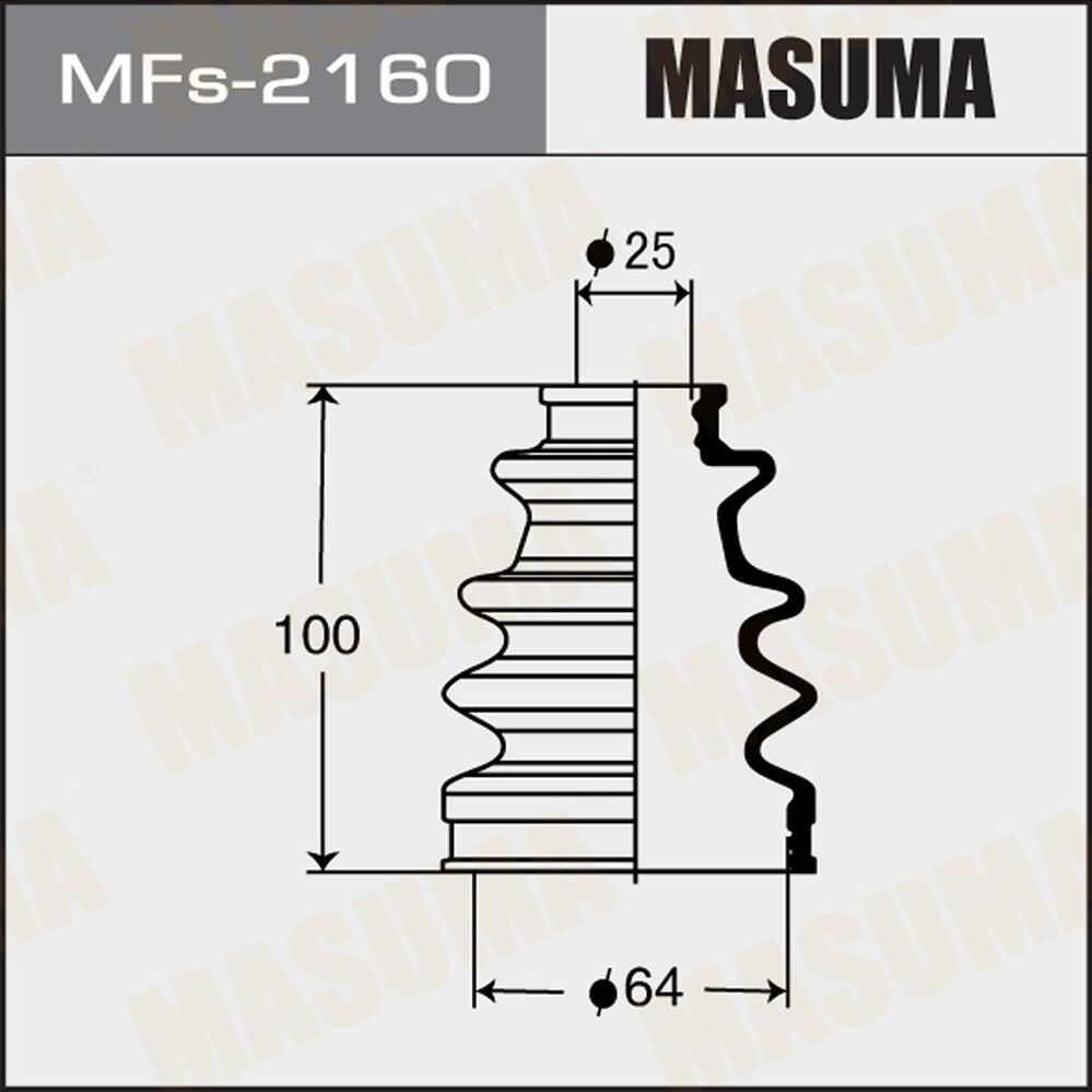 Пыльник ШРУСа 2160 силикон (Masuma). Артикул MFS2160