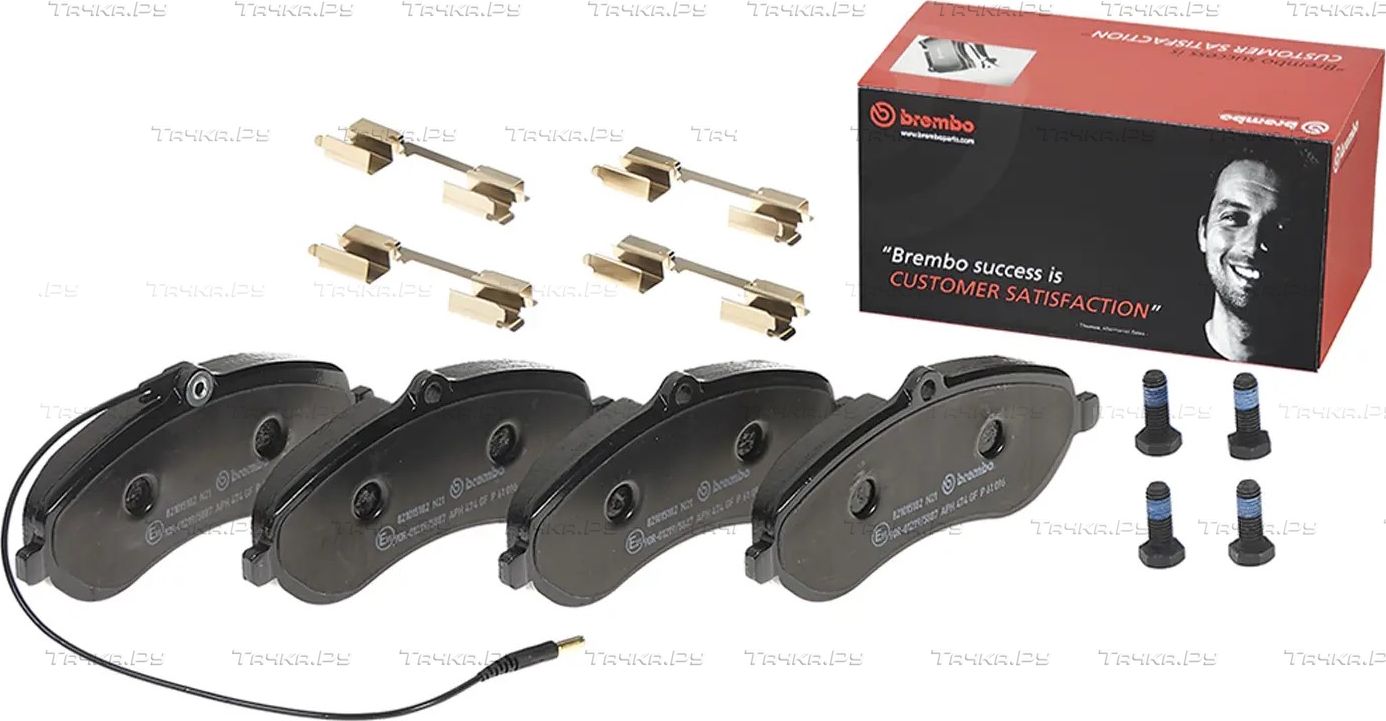 Тормозные колодки Brembo PRIME LINE передние для Fiat Scudo II 2007-2016. Артикул P 61 096