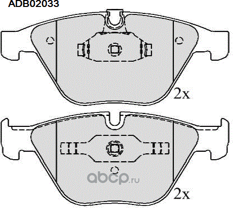 Колодки тормозные (Allied Nippon). Артикул ADB02033