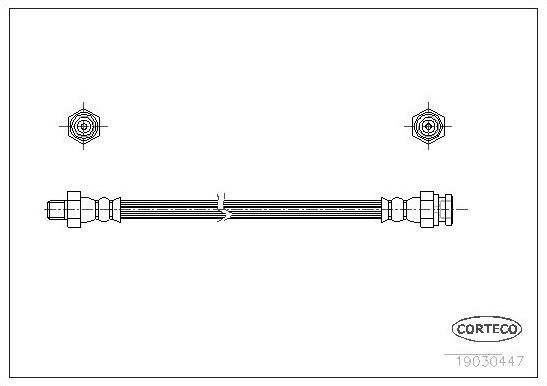 Тормозной шланг Corteco. Артикул 19030447