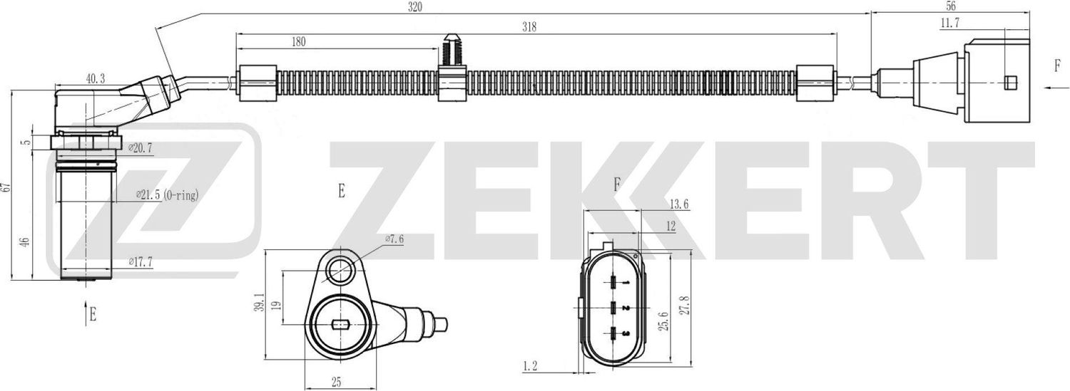Датчик положения коленвала Zekkert. Артикул SE-4119