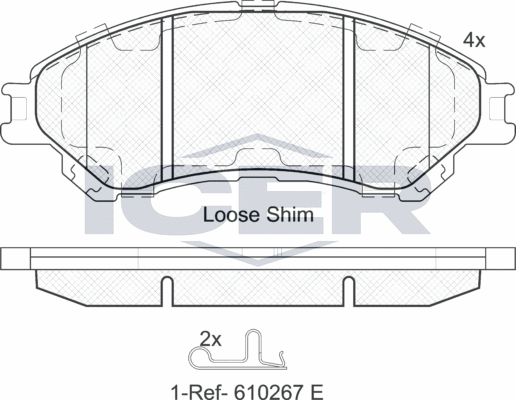 Тормозные колодки Icer. Артикул 182175