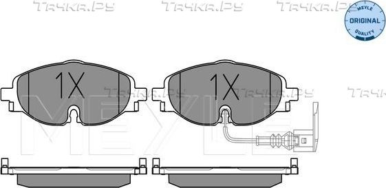 Тормозные колодки Meyle Original передние для Skoda Superb III 2015-2026. Артикул 025 256 8320