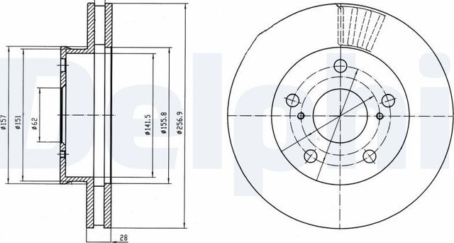 Тормозной диск Delphi. Артикул BG4181