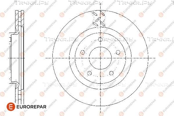 Тормозной диск Eurorepar. Артикул 1667850180