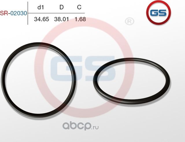РЕЗИНОВОЕ КОЛЬЦО 34.65 1.68 (GS). Артикул SR02030