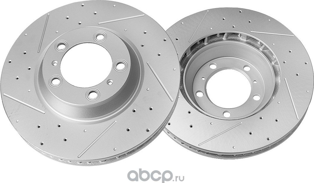 Передний тормозной диск Evolution с перфорацией и насечками, в покрытии GEOMET P (Powerstop). Артикул CBR6510