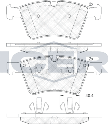 Тормозные колодки Icer. Артикул 182086