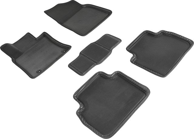 Коврики Seintex 3D EVA Соты для салона Toyota Camry 70 (V70, XV70) 2017-2026 ЧЕРНЫЕ. Артикул 95174
