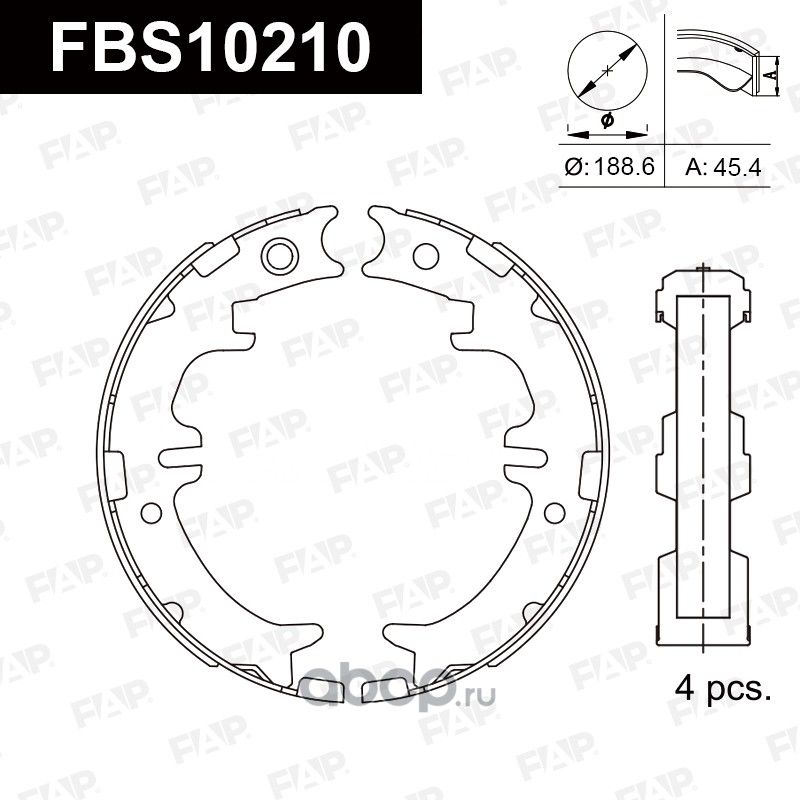 Колодки барабанные ручника (FAP). Артикул FBS10210