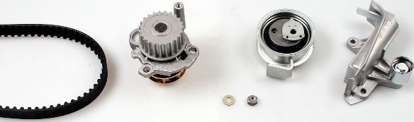 Помпа (водяной насос) с комплектом ремня ГРМ Hepu. Артикул PK05473