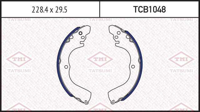 Колодки торм.бар.MITSUBISHI PAJERO PININ 99-/SPACE RUNNER 92-/SPACE WAGON 91 (Tatsumi). Артикул TCB1048