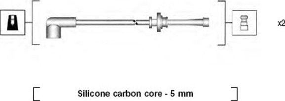 Высоковольтные провода (провода зажигания) (комплект) Magneti Marelli для Mitsubishi Carisma I 1997-2006. Артикул 941285020865