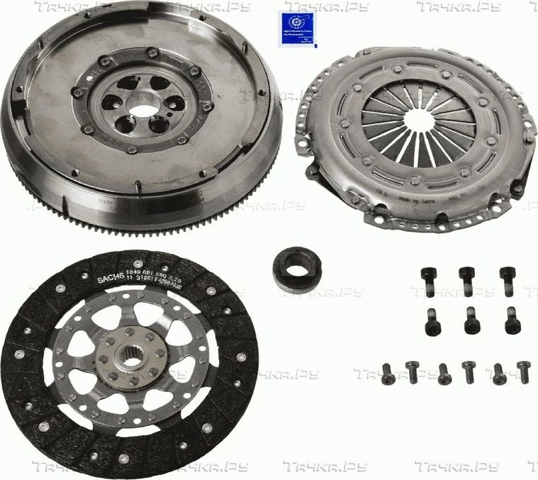 Сцепление (комплект) SACHS ZMS-модуль (двухмассовый маховик) для Peugeot 307 I 2003-2009. Артикул 2290 601 002