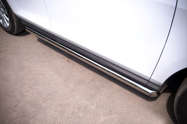 Защита порогов RusStal труба d63 (вариант 1) для Mazda CX-7 2010-2013. Артикул MC7T-0006431