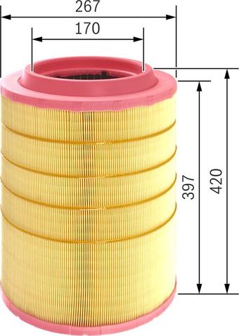Воздушный фильтр Bosch. Артикул F 026 400 533