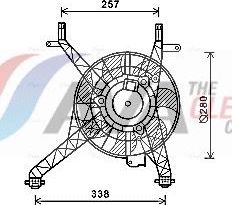 Вентилятор радиатора двигателя AVA (полимерный материал). Артикул FD7558