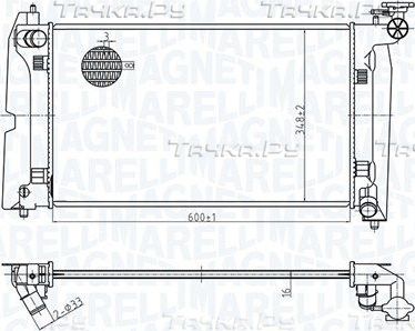Радиатор охлаждения двигателя Magneti Marelli. Артикул 350213178300