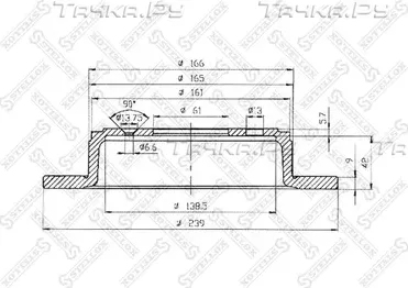 Тормозной диск Stellox. Артикул 6020-2621-SX