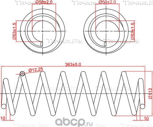 Пружина задней подвески Skoda Octavia, Superb, VW Golf Plus, Golf V, Jetta, Tour (Zikmar). Артикул Z48082R