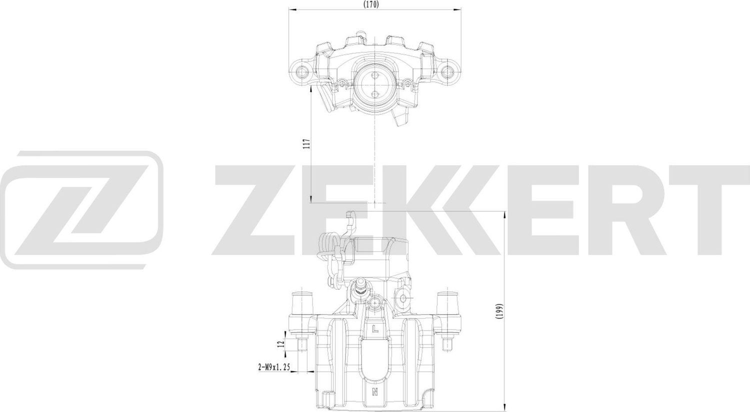 Тормозной суппорт Zekkert (алюминий). Артикул BS-8344