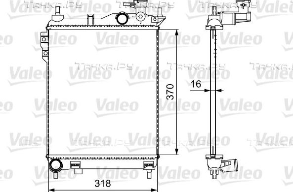 Радиатор охлаждения двигателя Valeo (алюминий). Артикул 734910