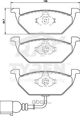 Дисковые тормозные колодки (Tyren). Артикул TYR1219501