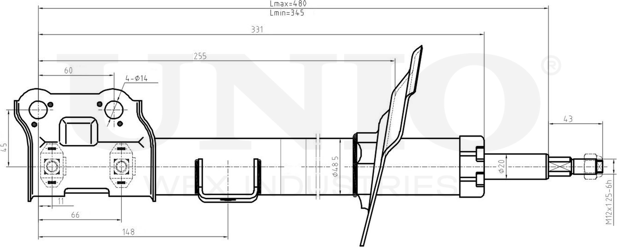 Амортизатор подвески (Unio). Артикул SAB-10253