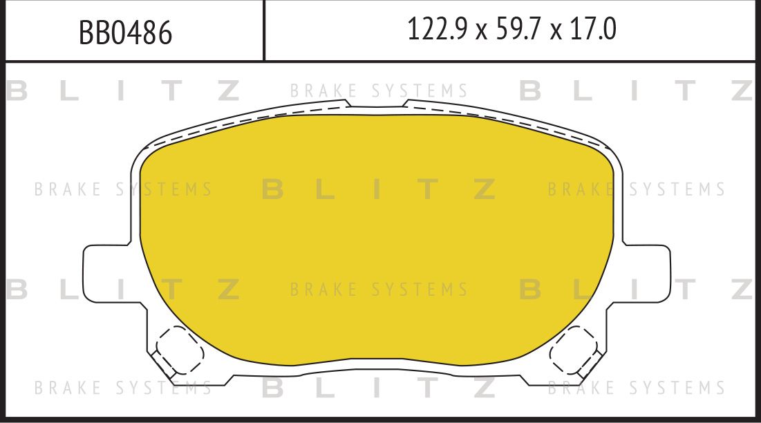 Колодки тормозные TOYOTA AVENSIS VERSO 01- 2.0/2.0D передн. (Blitz). Артикул BB0486