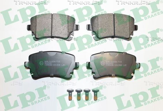 Тормозные колодки LPR задние для Audi A6 allroad II (C6) 2006-2011. Артикул 05P1398