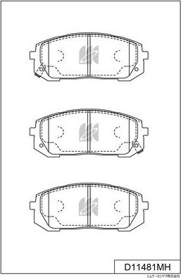 Тормозные колодки MK Kashiyama. Артикул D11481MH