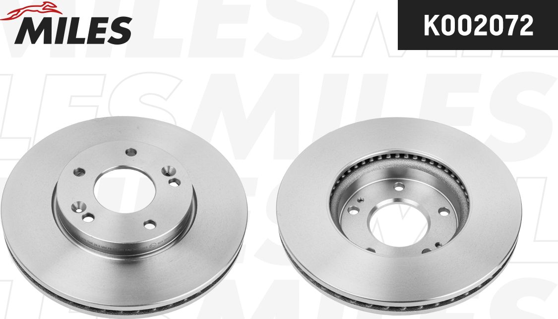 Диск тормозной HYUNDAI TUCSON 06-/i30 09-/KIA CEED 06-/SPORTAGE 04- передний K00 (Miles). Артикул K002072