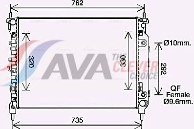 Радиатор охлаждения двигателя AVA. Артикул CT2067