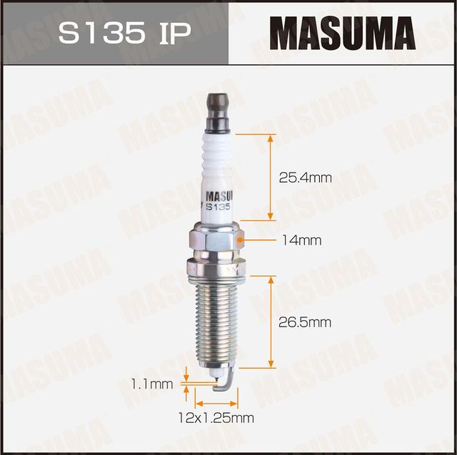 Свеча зажигания MASUMA IRIDIUM+PLATINUM (SILZKAR7B11). Артикул S135IP