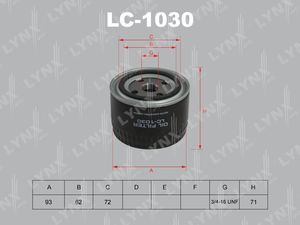 Масляный фильтр LYNXauto для Datsun on-DO I 2014-2025. Артикул LC-1030