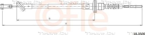 Трос сцепления Cofle для Chevrolet Matiz II 2005-2013. Артикул 18.3500
